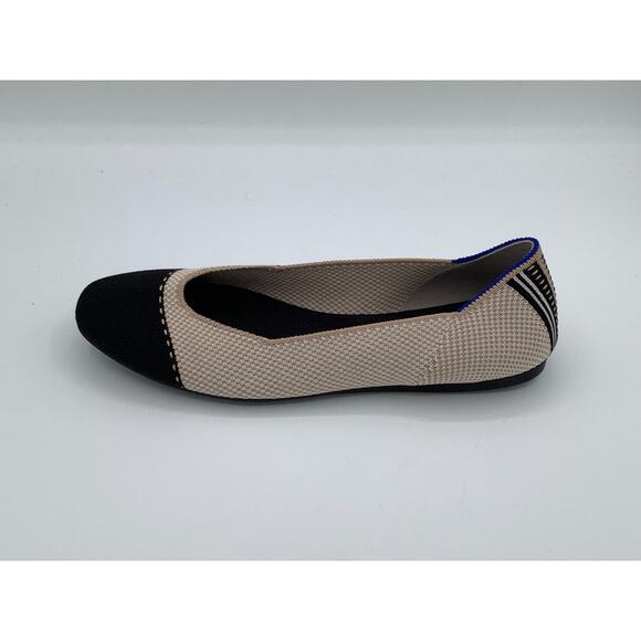 Rothy's Size 7 Flats Cream Black EUC - Picture 7 of 8